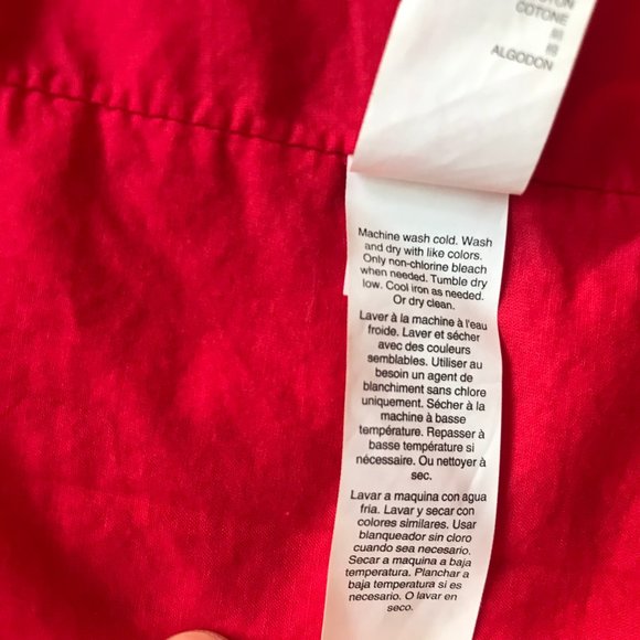 GAP Tomato Red Long Boxy Trench Coat Women's XS 100% COTTON - Picture 10 of 11